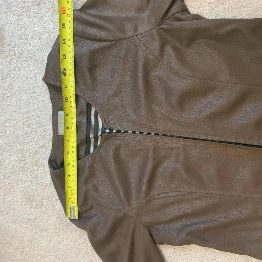 Rodika Zanian brown skirt jacket set sz 40